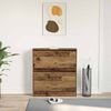 vidaXL Shoe Cabinet Old Wood 80 x 21 x 87.5 cm Engineered Wood