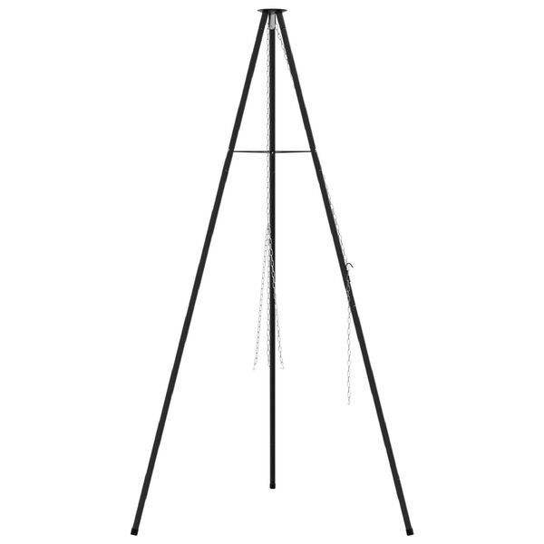 vidaXL Campfire Tripod Black 92 x 92 x 171.5 cm Steel