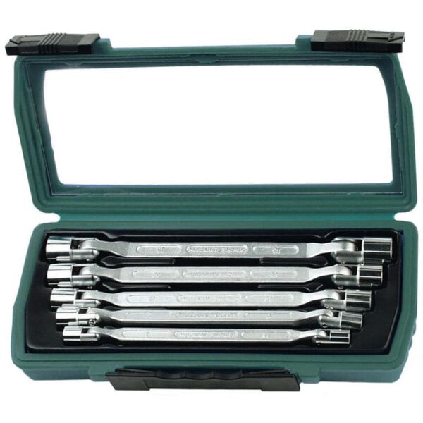 Br&uuml;der Mannesmann Five Piece Double-ended Swivel Spanner Set 19821