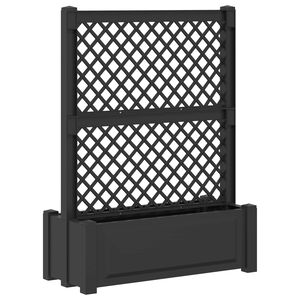 vidaXL Big Planter with Trellis Anthracite 99.5 x 43 x 133.5 PP