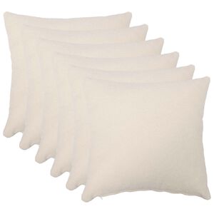 vidaXL Cushion Cover 6 pcs HEERLEN Cream 30 x 30 cm Boucl&eacute;