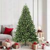 vidaXL Artificial Christmas Tree with 300 LEDs Green 180 cm PE and PVC