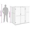 vidaXL Garden Tool Shed Grey 161x89x161 cm Galvanised Steel