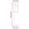 vidaXL Outdoor Floor Lamps 3pcs Black 60 cm Stainless Steel