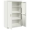 vidaXL Storage Cabinet 2 pcs White 90 x 40 x 140 cm Steel