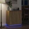 vidaXL LED Sideboard Sonoma Oak 71 x 34.5 x 75 cm Engineered Wood