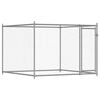 vidaXL Dog Cage with Door Grey 12x2x1.5 m Galvanised Steel