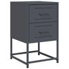 vidaXL Bedside Cabinets 2 pcs Anthracite 36x39x60.5 cm Steel