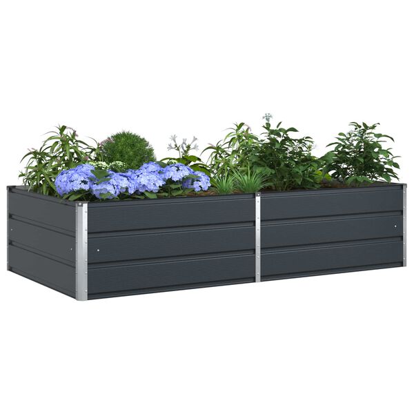 vidaXL Planter Anthracite 195 x 100 x 45 cm Galvanised Steel