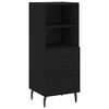 vidaXL Sideboard Black 34,5x34x90 cm Engineered Wood