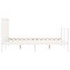 vidaXL Bed Frame without Mattress White Small Double Solid Wood Pine