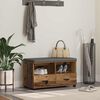 vidaXL Hall Bench with Cushion with Drawer Old Wood 80 x 38 x 46 cm