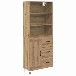 vidaXL Highboard with Drawer 2 pcs Artisan Oak Engineered Wood