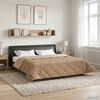 vidaXL Summer Duvet Taupe 200 x 220 cm Microfiber and Teddy fleece