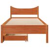 vidaXL Bed Frame with Drawers Wax Brown 90x200 cm Solid Wood Pine