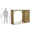 vidaXL Garden Firewood Tool Storage Shed Pinewood 253x80x170 cm