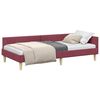 vidaXL Corner Bed Frame with Headboard Wine Red 90 x 190 cm Fabric