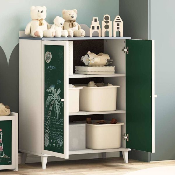 vidaXL Cabinet with Two Doors and Chalkboard Front ROROS