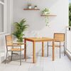 vidaXL Garden Dining Set 3 pcs Grey Poly rattan