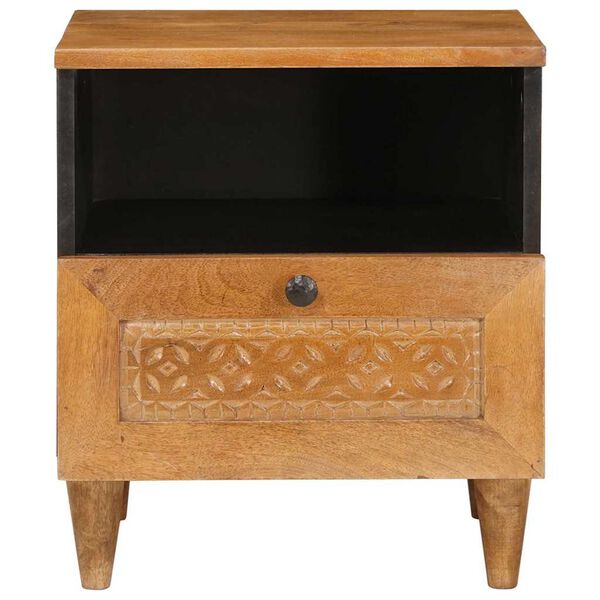 vidaXL Bedside Cabinet Light Brown 40 x 33 x 46 cm Solid Acacia wood