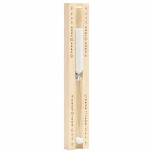 vidaXL Sauna Sand Timer 15 Minutes Solid Wood Pine