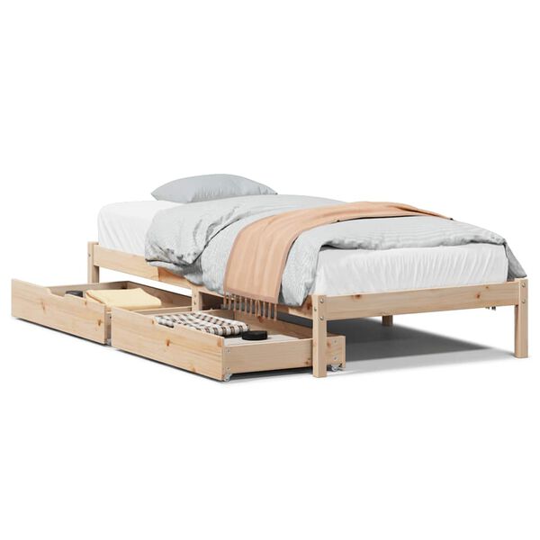 vidaXL Bed Frame without Mattress 90x200 cm Solid Wood Pine