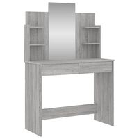 vidaXL Dressing Table with Mirror Grey Sonoma 96x39x142 cm