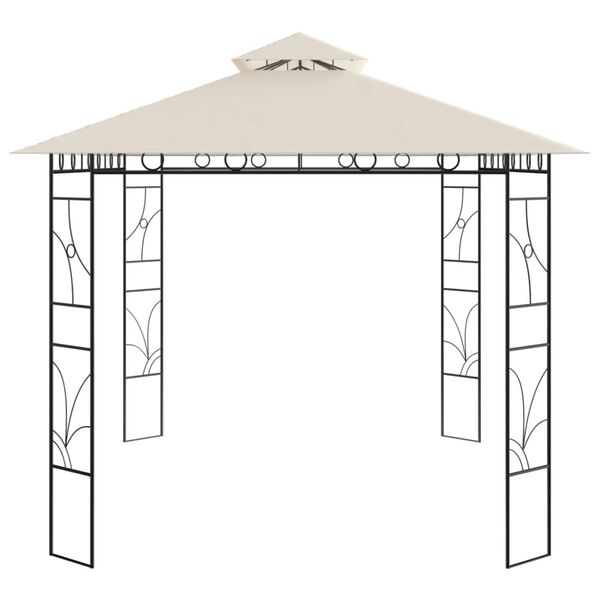 vidaXL Gazebo 4x3x2.7 m Cream 160 g/m²