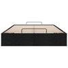 vidaXL Ottoman Bed Frame without Mattress Black Double Fabric