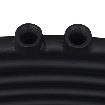 vidaXL Bathroom Heating Towel Rail Radiator Curve 500x764 mm Black