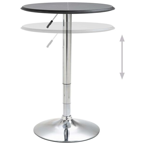 vidaXL Bar Table Black &Oslash;60 cm MDF