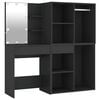 vidaXL Led Dressing Table With Cabinets | Black | Engineered wood, acrylic