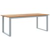 vidaXL Garden Table Grey 200 x 90 x 75 cm Solid Acacia Wood