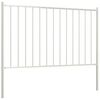 vidaXL Fence Panel with Posts Powder-coated Steel 1.81x1 m White