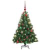 vidaXL Artificial Christmas Tree with 150 LEDs Green 120 cm PE and PVC