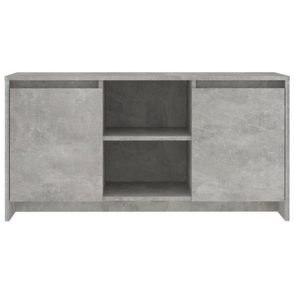 vidaXL TV Cabinet Concrete Grey 102x37.5x52.5 cm Engineered Wood