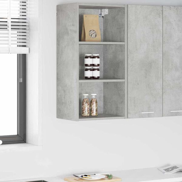 vidaXL Hanging Cabinet Concrete Grey 40 x 29.5 x 80 cm Engineered Wood
