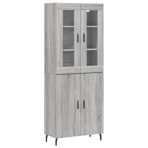 vidaXL Highboard Grey Sonoma 69.5x34x180 cm Engineered Wood