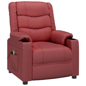 vidaXL Recliner Chair Wine Red Faux Leather