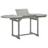 vidaXL Garden Table | Grey with grey wash finish | Solid acacia wood