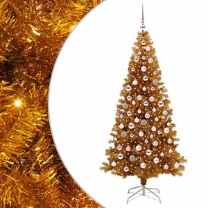 vidaXL Christmas Tree Gold 180 cm PET