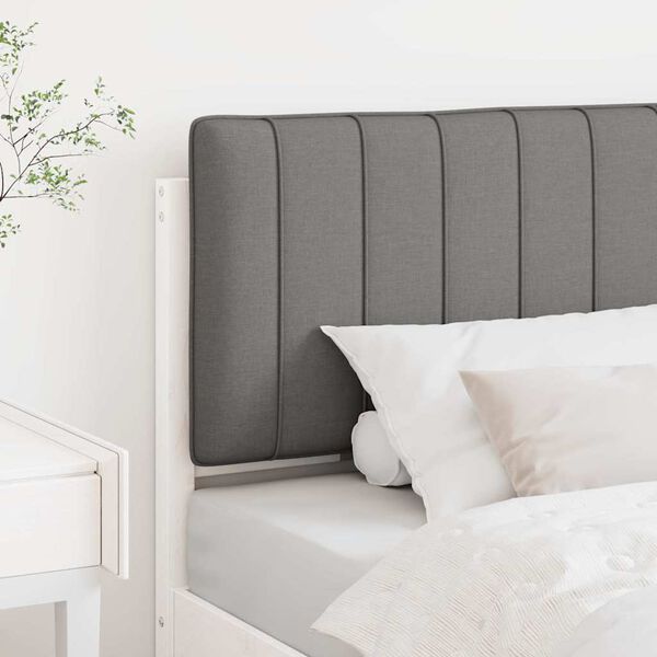 vidaXL Upholstered Headboard with Headboard White and Light Grey 80 cm