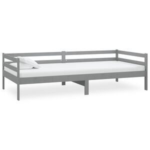 vidaXL Day Bed without Mattress Grey Solid Wood Pine 90x200cm