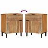 vidaXL Bedside Cabinet Brown 50 x 33 x 60 cm Solid Acacia wood