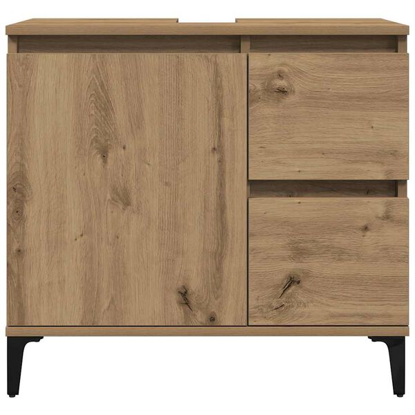 vidaXL Sink Cabinet Artisan Oak 65x33x60 cm Engineered Wood