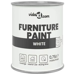vidaXL Furniture Paint White 0.75 L Wall Print
