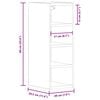 vidaXL Hanging Cabinet Riga Old Wood 20x29.5x60 cm Engineered Wood