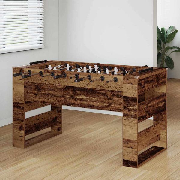 vidaXL Football Table 2 pcs Old Wood 146.5 x 74 x 85 cm