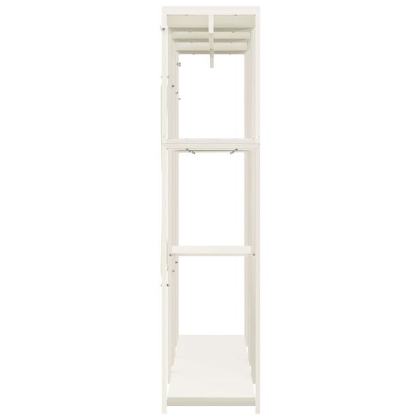 vidaXL Wardrobe White 110x40x167 cm Metal and Engineered Wood