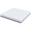 vidaXL Mattress White and Blue 200 x 200 cm Gel Memory Foam